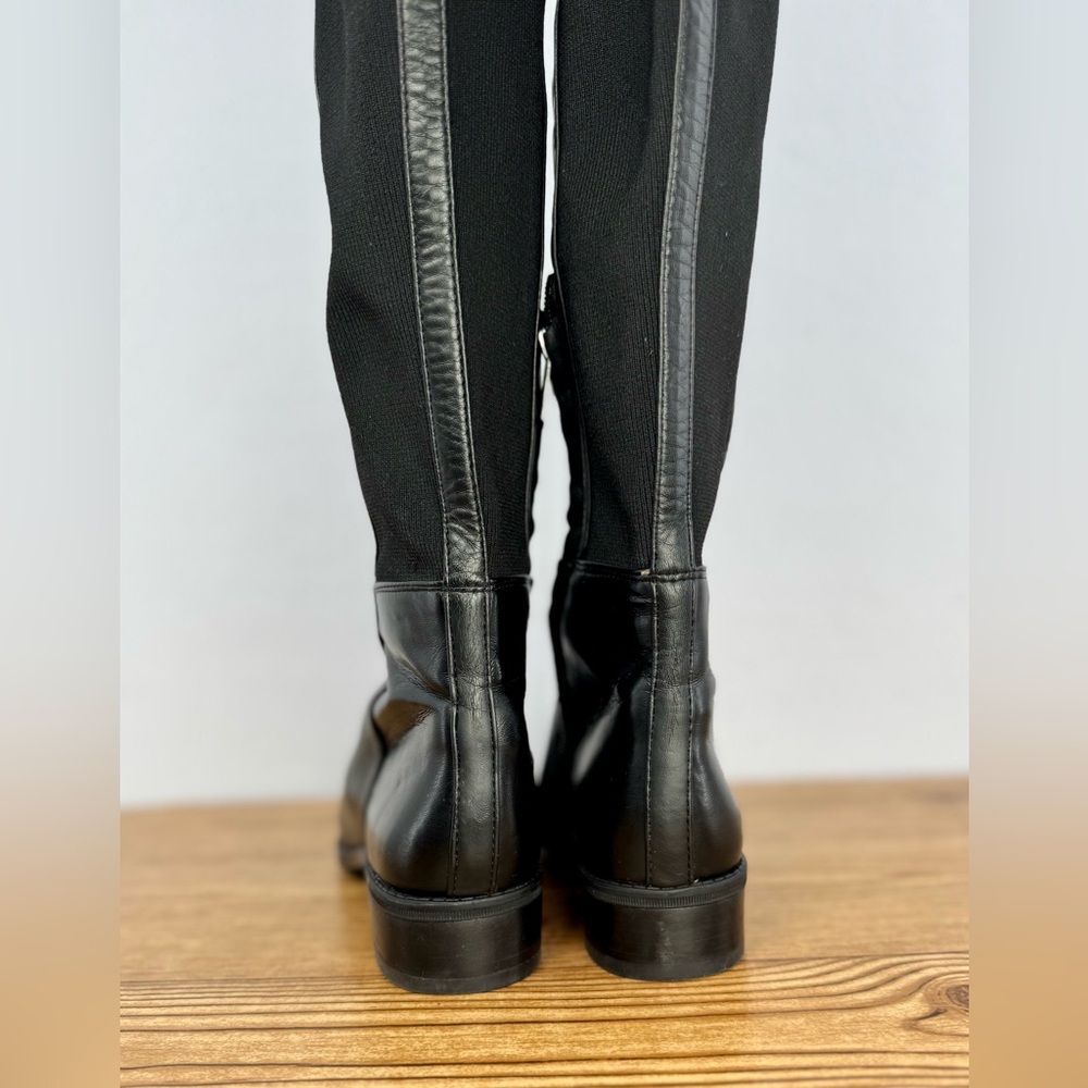 Sam Edelman Black Over-the-Knee Leather Riding Boots - Picture 10 of 16